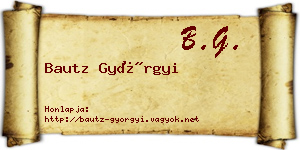 Bautz Györgyi névjegykártya