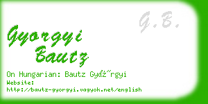 gyorgyi bautz business card